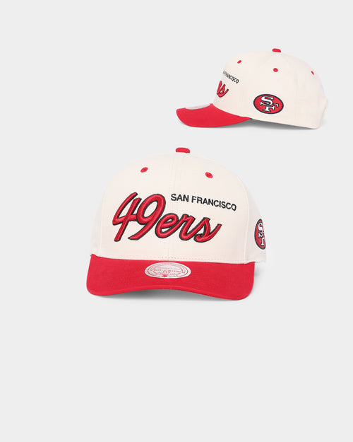 Mitchell & Ness San Francisco 49ers "Cream Team Script" Pro Crown Snapback Cream