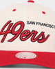 Mitchell & Ness San Francisco 49ers "Cream Team Script" Pro Crown Snapback Cream