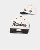 Mitchell & Ness Las Vegas Raiders "Cream Team Script" Pro Crown Snapback Cream