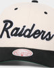 Mitchell & Ness Las Vegas Raiders "Cream Team Script" Pro Crown Snapback Cream
