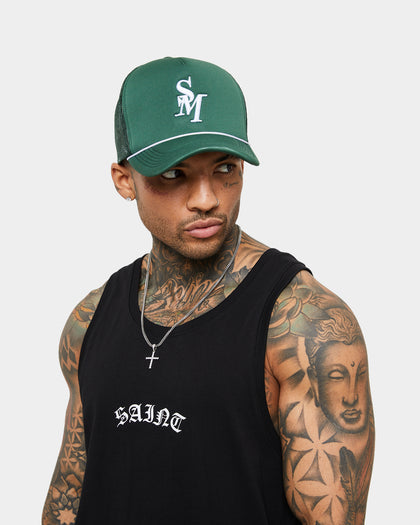 Saint Morta Alpha Trucker Snapback Dark Green/White