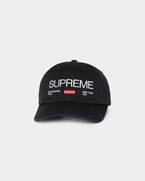 Supreme EST. 1994 6 Panel Strapback Black