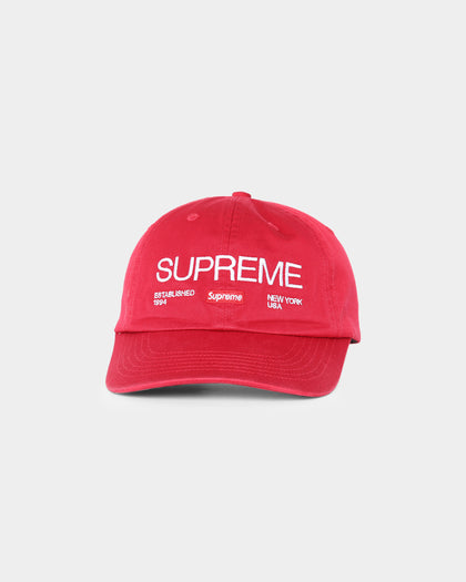 Supreme EST. 1994 6 Panel Strapback Red