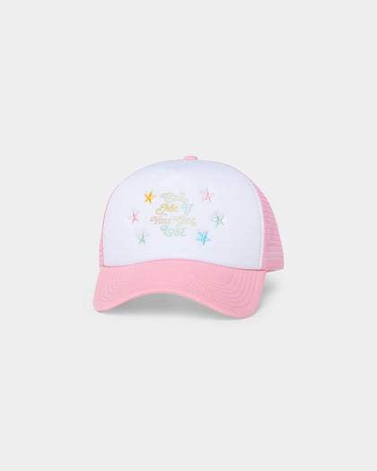 Goat Crew Call Me If You Get Lost Trucker Cap White/Pink