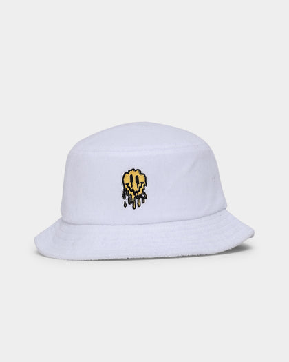 Goat Crew Drip Smiley Bucket Hat White