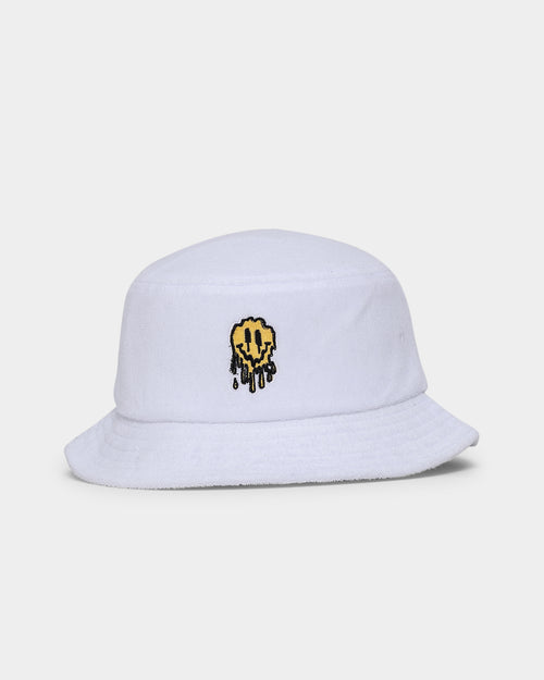 Goat Crew Drip Smiley Bucket Hat White