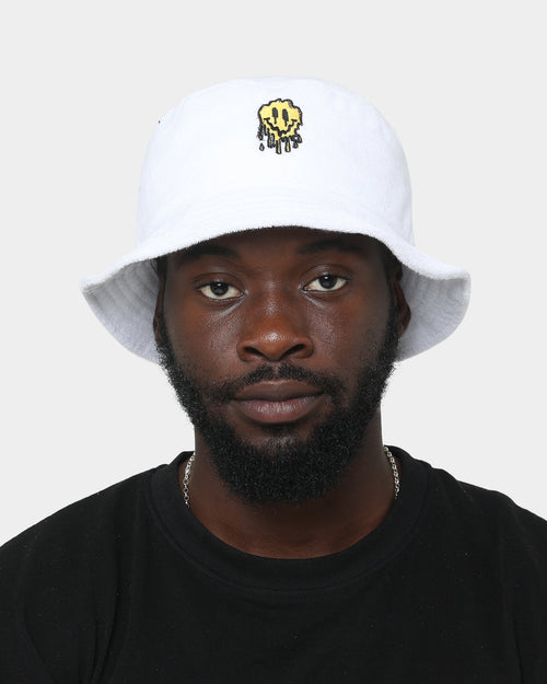 Goat Crew Drip Smiley Bucket Hat White