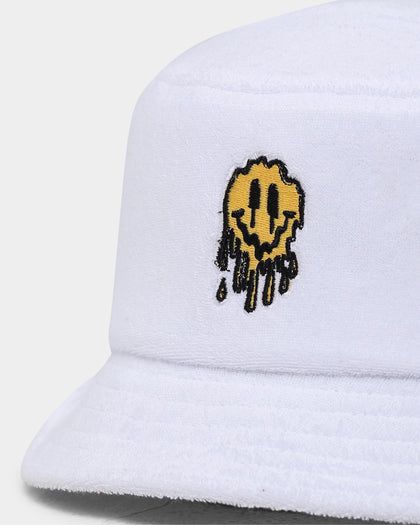 Goat Crew Drip Smiley Bucket Hat White