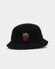 Rats Get Fat Flame Rose Bucket Hat Black