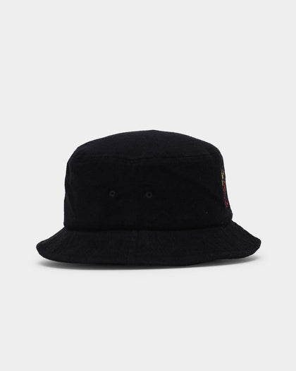 Rats Get Fat Flame Rose Bucket Hat Black