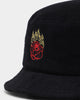 Rats Get Fat Flame Rose Bucket Hat Black