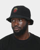 Rats Get Fat Flame Rose Bucket Hat Black