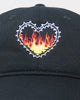Rats Get Fat Rats Flaming Heart Strapback Black