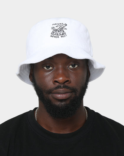 Rats Get Fat Mount Never Bucket Hat White