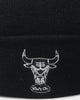 Mitchell & Ness Chicago Bulls Metallic Logo Cuff Knit Beanie Black