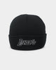 Mitchell & Ness Los Angeles Lakers Metallic Logo Cuff Knit Beanie Black
