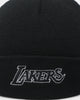Mitchell & Ness Los Angeles Lakers Metallic Logo Cuff Knit Beanie Black