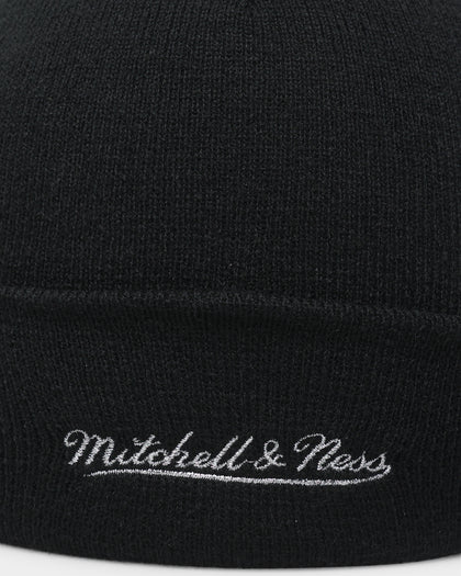 Mitchell & Ness Los Angeles Lakers Metallic Logo Cuff Knit Beanie Black