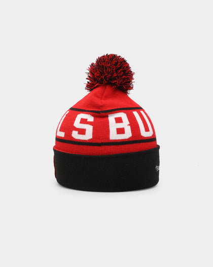 Mitchell & Ness Chicago Bulls Team Pom Beanie Red