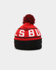 Mitchell & Ness Chicago Bulls Team Pom Beanie Red