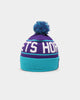 Mitchell & Ness Charlotte Hornets Team Pom Beanie Dark Teal