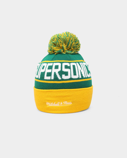 Mitchell & Ness Seattle Supersonics Team Pom Beanie Green