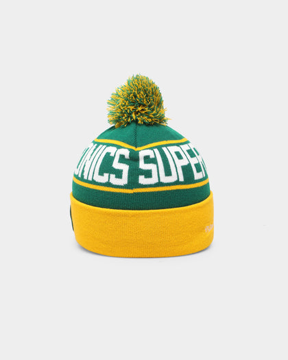 Mitchell & Ness Seattle Supersonics Team Pom Beanie Green