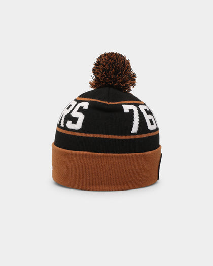 Mitchell & Ness Philadelphia 76ers Team Pom Beanie Black