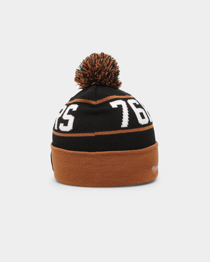 Mitchell & Ness Philadelphia 76ers Team Pom Beanie Black