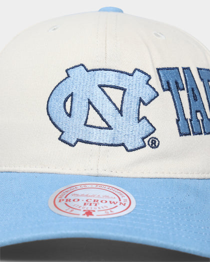 Mitchell & Ness UNC Side Embroidered Pro Crown Snapback Off White
