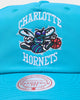 Mitchell & Ness Charlotte Hornets 'Nylon Hardwood Classics Logo' Deadstock Snapback Original Team Colours