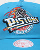 Mitchell & Ness Detroit Pistons 'Nylon Hardwood Classics Logo' Deadstock Snapback Original Team Colours