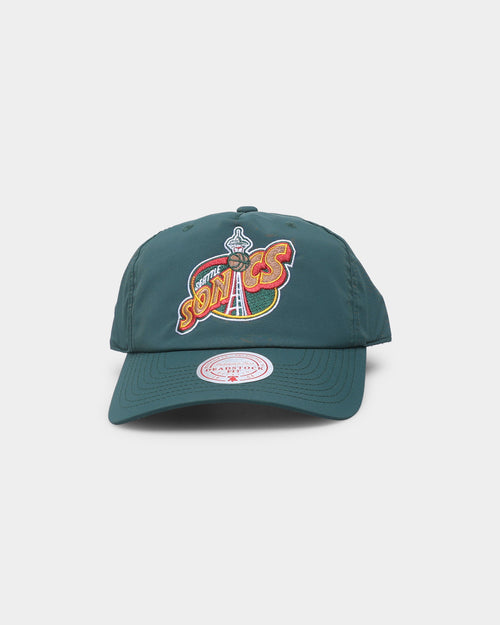 Mitchell & Ness Seattle Sonics 'Nylon Hardwood Classics Logo' Deadstock Snapback Original Team Colours