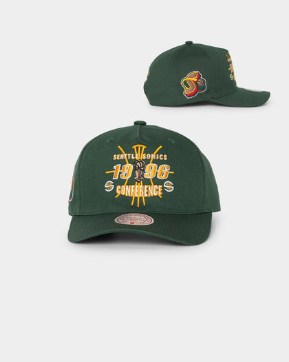 Mitchell & Ness Seattle Sonics West Conference '1996 Bulls VS Sonics NBA Finals' Deadstock Snapback Faded Green