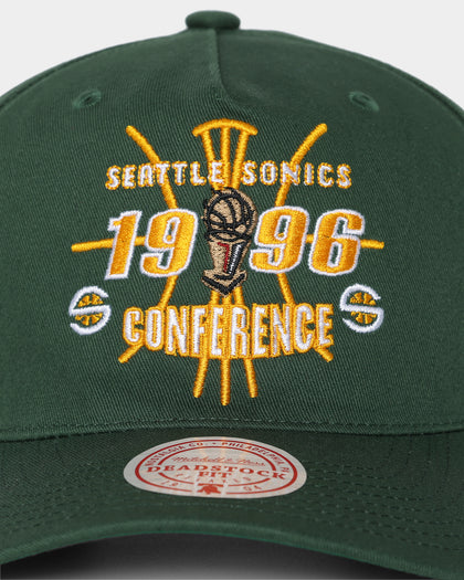 Mitchell & Ness Seattle Sonics West Conference '1996 Bulls VS Sonics NBA Finals' Deadstock Snapback Faded Green