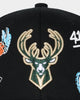 Mitchell & Ness Milwaukee Bucks 'Hand Drawn Doodle' Pro Crown Snapback Black