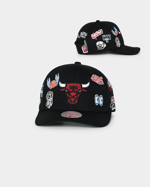 Mitchell & Ness Chicago Bulls 'Hand Drawn Doodle' Pro Crown Snapback Black