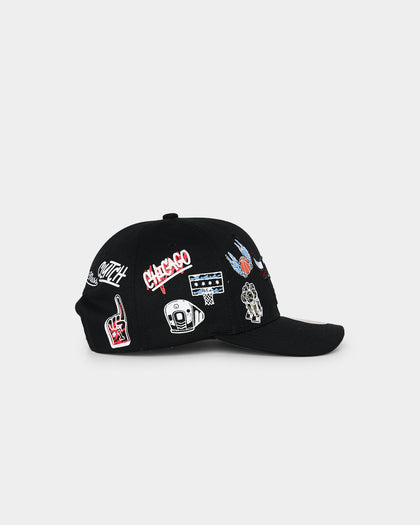 Mitchell & Ness Chicago Bulls 'Hand Drawn Doodle' Pro Crown Snapback Black