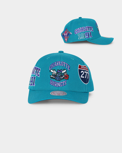 Mitchell & Ness Charlotte Hornets 'Highway' Pro Crown Snapback Dark Teal