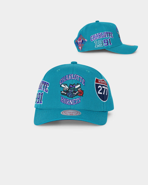 Mitchell & Ness Charlotte Hornets 'Highway' Pro Crown Snapback Dark Teal