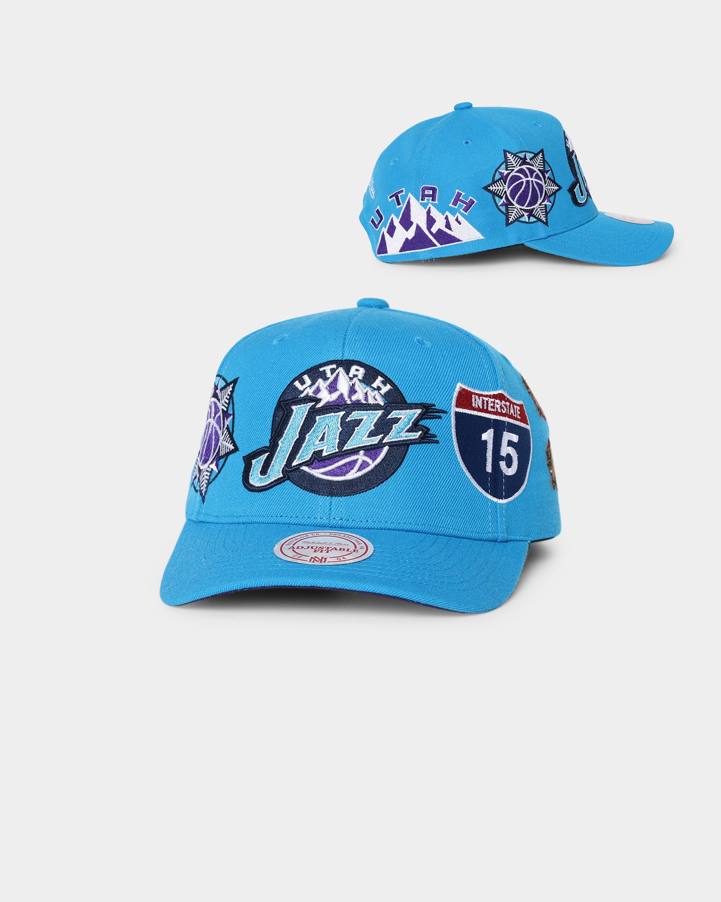 Mitchell & Ness Utah Jazz 'Highway' Pro Crown Snapback Light