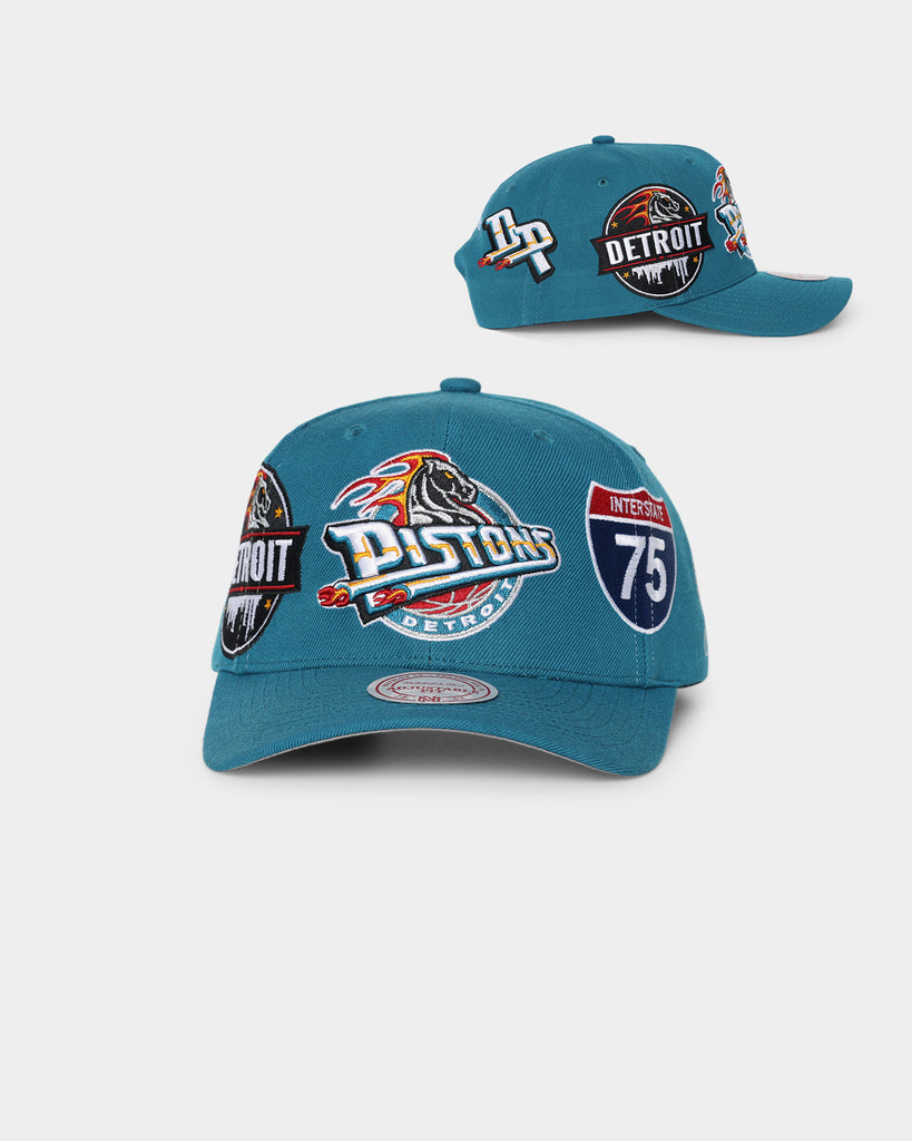 Mitchell & Ness Detroit Pistons 'Highway' Pro Crown Snapback Dark Teal