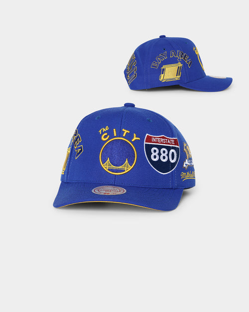Mitchell & Ness Golden State Warriors 'Highway' Pro Crown Snapback Blue