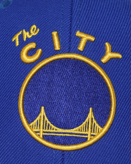 Mitchell & Ness Golden State Warriors 'Highway' Pro Crown Snapback Blue
