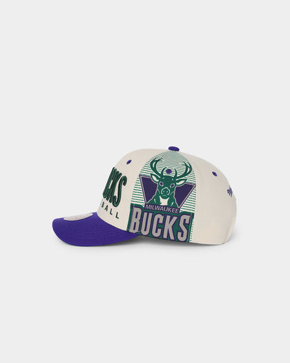 Mitchell & Ness Milwaukee Bucks '90s Training Camp' Pro Crown Snapback Cream