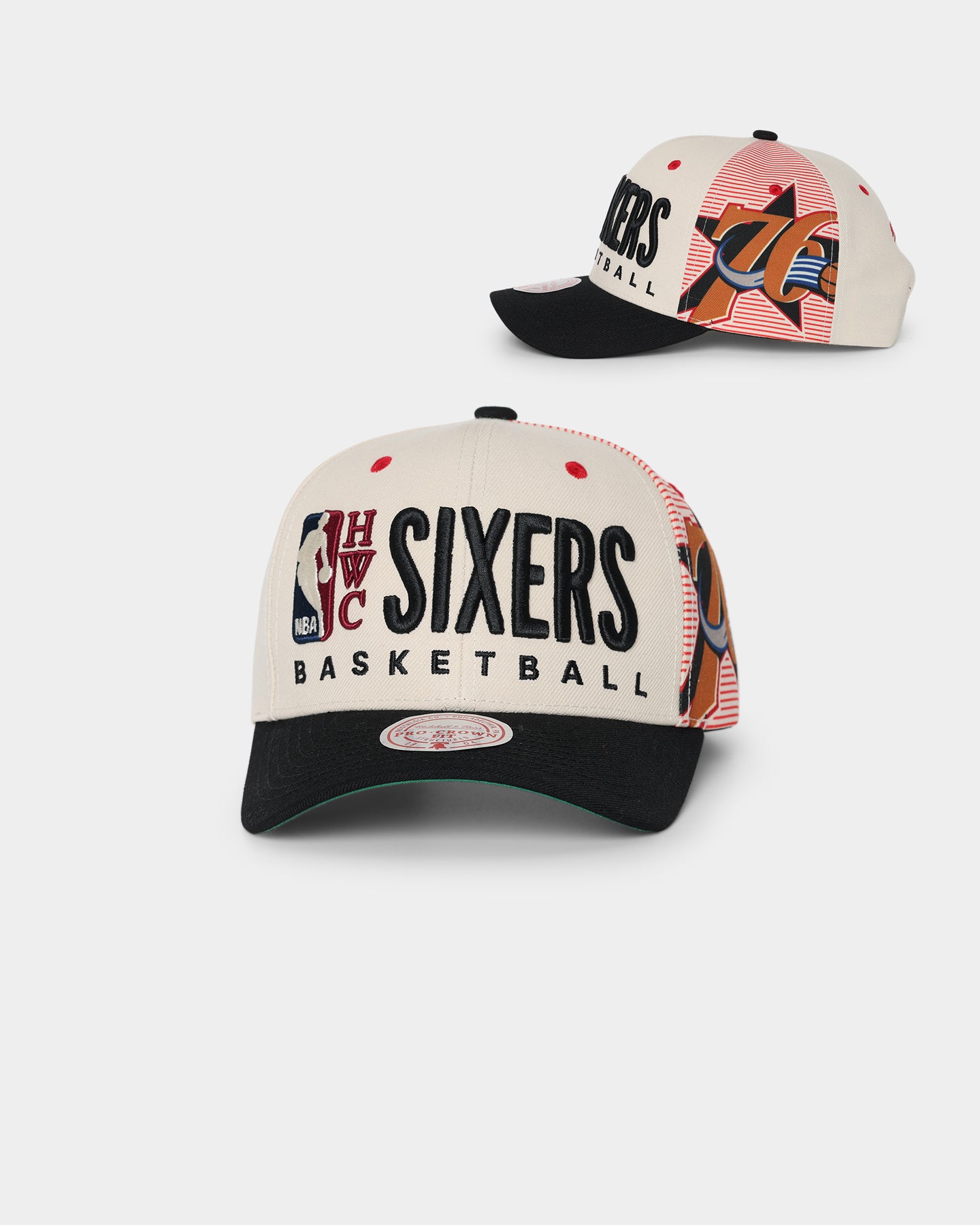 【デッドストック】90s NBA 76ers ベースボールキャップ O362 Vintage 90s NBA Philadelphia 76ers Sixers Red Starter Arched