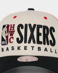 Mitchell & Ness Philadelphia 76ers '90s Training Camp' Pro Crown Snapback Cream