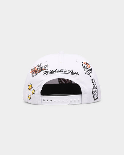 Mitchell & Ness Miami Heat 'Hand Drawn' Original Fit Snapback White