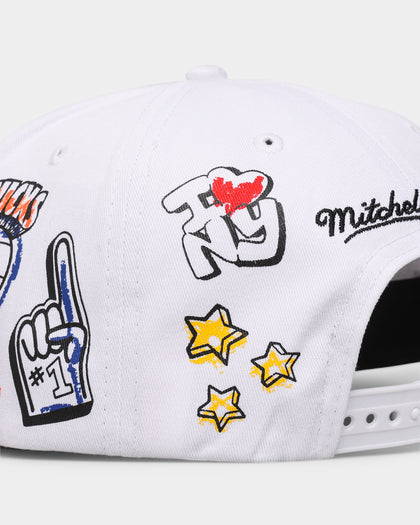 Mitchell & Ness New York Knicks 'Hand Drawn' Original Fit Snapback White