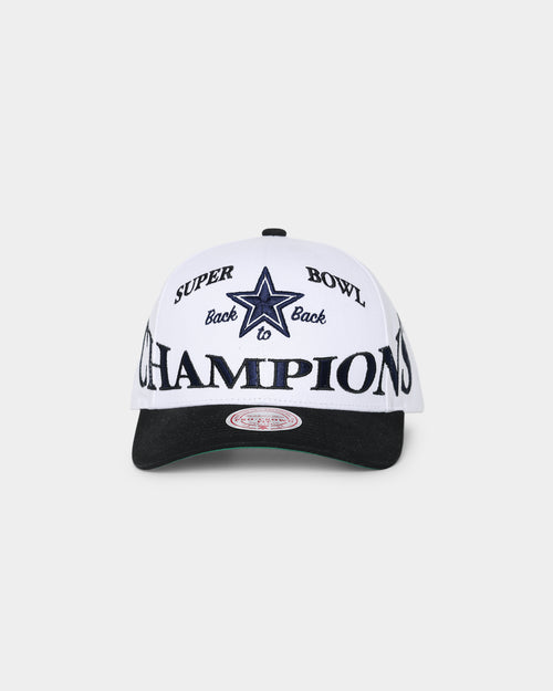 Mitchell & Ness Dallas Cowboys Back-To-Back Super Bowl Champions 'Dallas Cowboys Champs' Pro Crown Snapback Vintage White